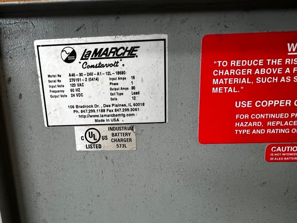 La Marche Marche #A46-80-24V-A1-12L-18680, automatic trickle charger, (12) Lead Cells, 16/80 Amps, 120 VAC - Image 7