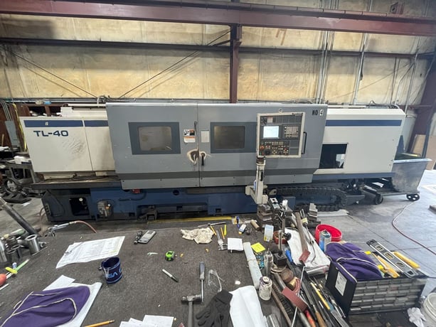 Mori Seiki #TL-40B-3000, CNC flat bed turning center, MSC-518 Control, 24.4" swing, 122.6" centers, 12" - Image 1