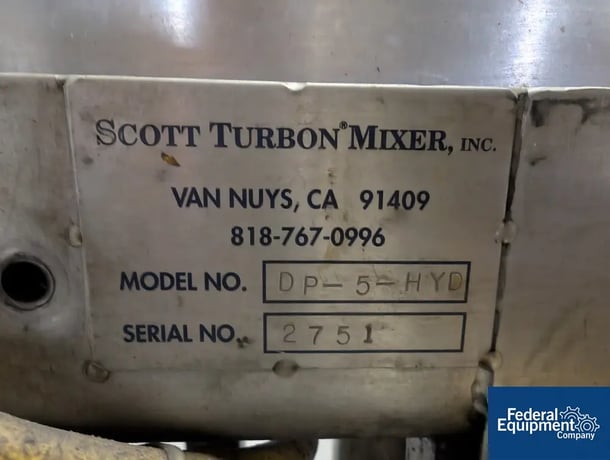 4 gallon Scott Turbon #DP-5-HYD, Stainless Steel double planetary mixer, vacuum cover, jacketed mixing can - Image 2