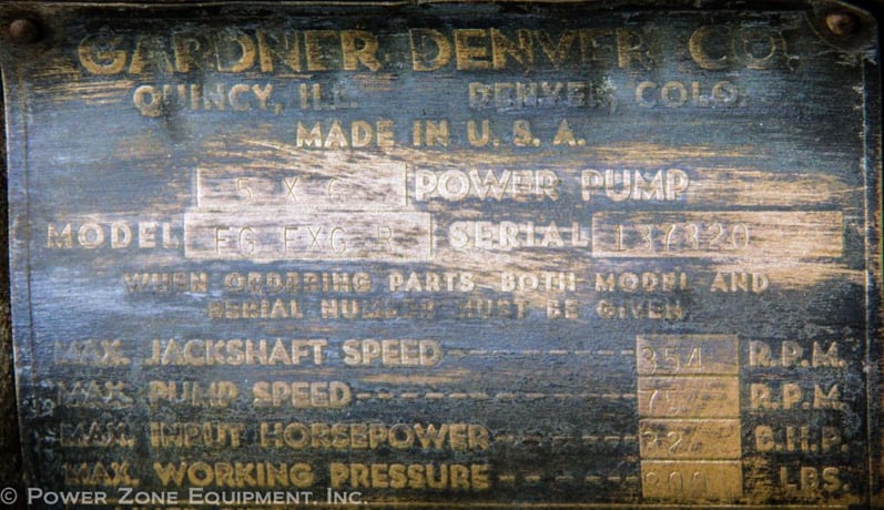Gardner Denver #FG-FXG-R, Duplex Pump Fluid End & Bare Power Frame Only, 200 GPM @ 895 psi, 6" stroke, 4" - Image 9