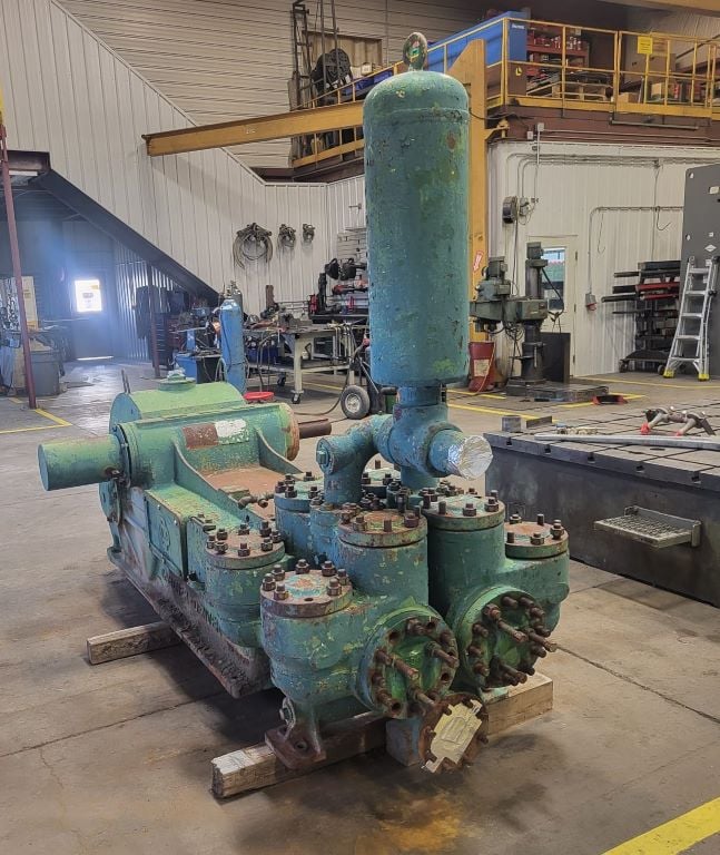 124 GPM @ 1500 psi, Gardner Denver #FXO-FXO, Duplex Pump, 10" stroke, 5" pistons, 4" suction, 3" discharge - Image 2
