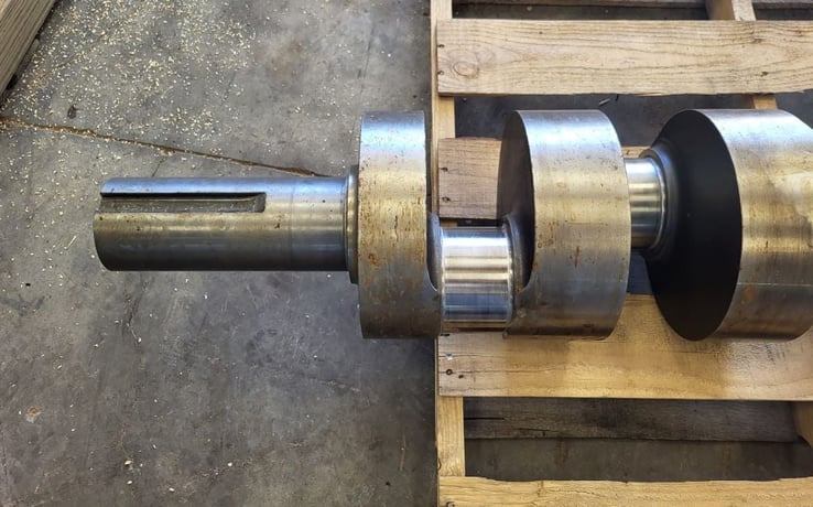 Oilwell #A-546, Quintuplex Pump Crankshaft Only, 6" stroke, 267 HP, 360 RPM, Rebuilt - Image 5