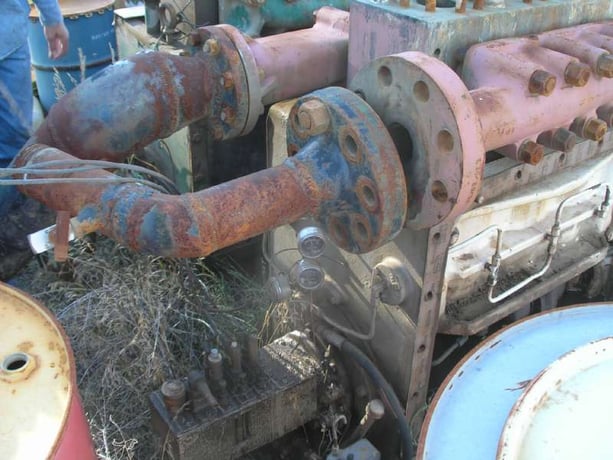 115 GPM @ 2015 psi, Ajax #T-150-M, Triplex Pump, Vert., 5" stroke, 2.5" plunger, 4" suction, 3" discharge - Image 4