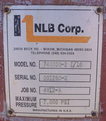 95 GPM @ 7000 psi, NLB #7400D, Triplex Production Pump, 7.13" stroke, 1.75" plungers, 3.4" suction, 2.46" - Image 2