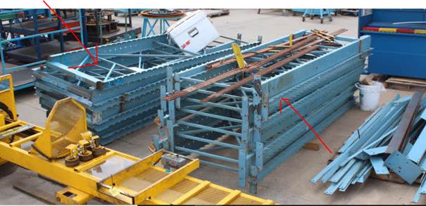 Pallet Stacking/Retrieval System, Stanley Vidmar 2K Stak System, 14 uprights, 42" x 52" pallets - Image 2