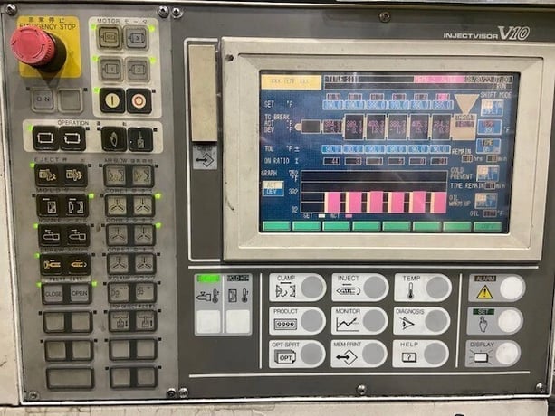 1750 Ton, 250 oz., Toshiba #ISF1750/DV10-110B, horizontal plastic injection molders, 126" daylight, 59.8" x - Image 2
