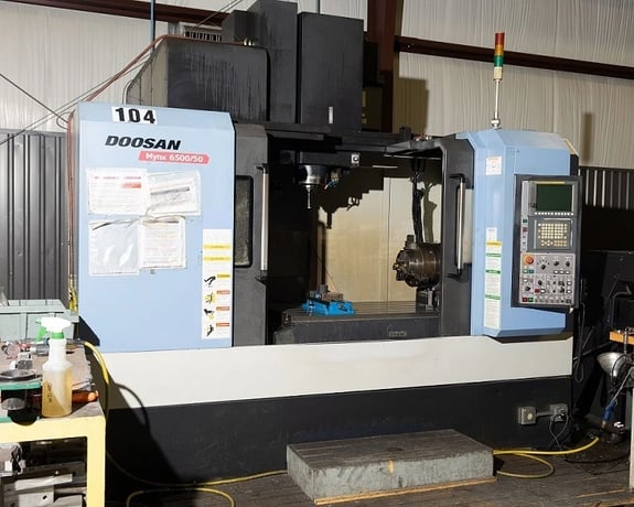 Daewoo Doosan #6500/50, CNC vertical machining center, 30 automatic tool changer, 50" X, 26.4" Y, 24.6" Z - Image 1