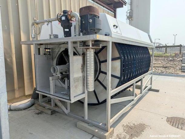 Hydrotech #HSF2216/14-2FN, Disc Filter, 304 Stainless Steel, 3.6 MGD peak hour flowrate, 1.5 MGD maximum - Image 1
