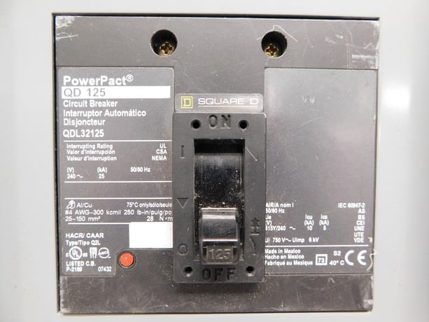 225 Amp. Square D, QOC342MQS SER. SO3 BX339, panelboard, 3 phase, 50/60 Hz - Image 3