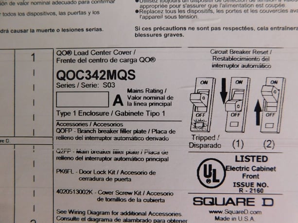225 Amp. Square D, QOC342MQS SER. SO3 BX339, panelboard, 3 phase, 50/60 Hz - Image 8