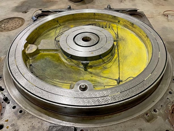 48" x 48" Giddings & Lewis #Hydrostatic lift rotary index table, new clamp bladders & air valves - Image 3