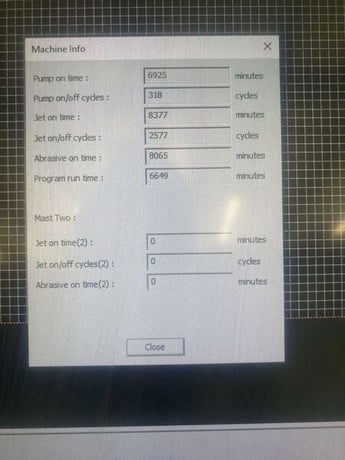 Flow #Mach-500-4020-XD, CNC waterjet, Hyperjet 50 HP, air dryer, EBBCO chiller, low hours, 2022 - Image 8