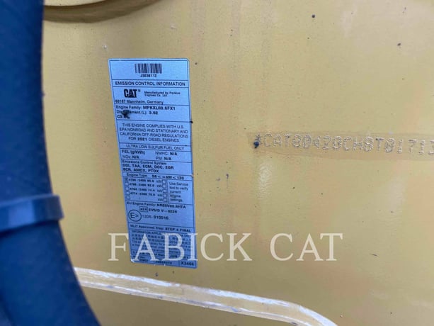 Cat 420-07HT, Backhoe Loader, 1940 hours, S/N: H8T01713, 2021 - Image 8