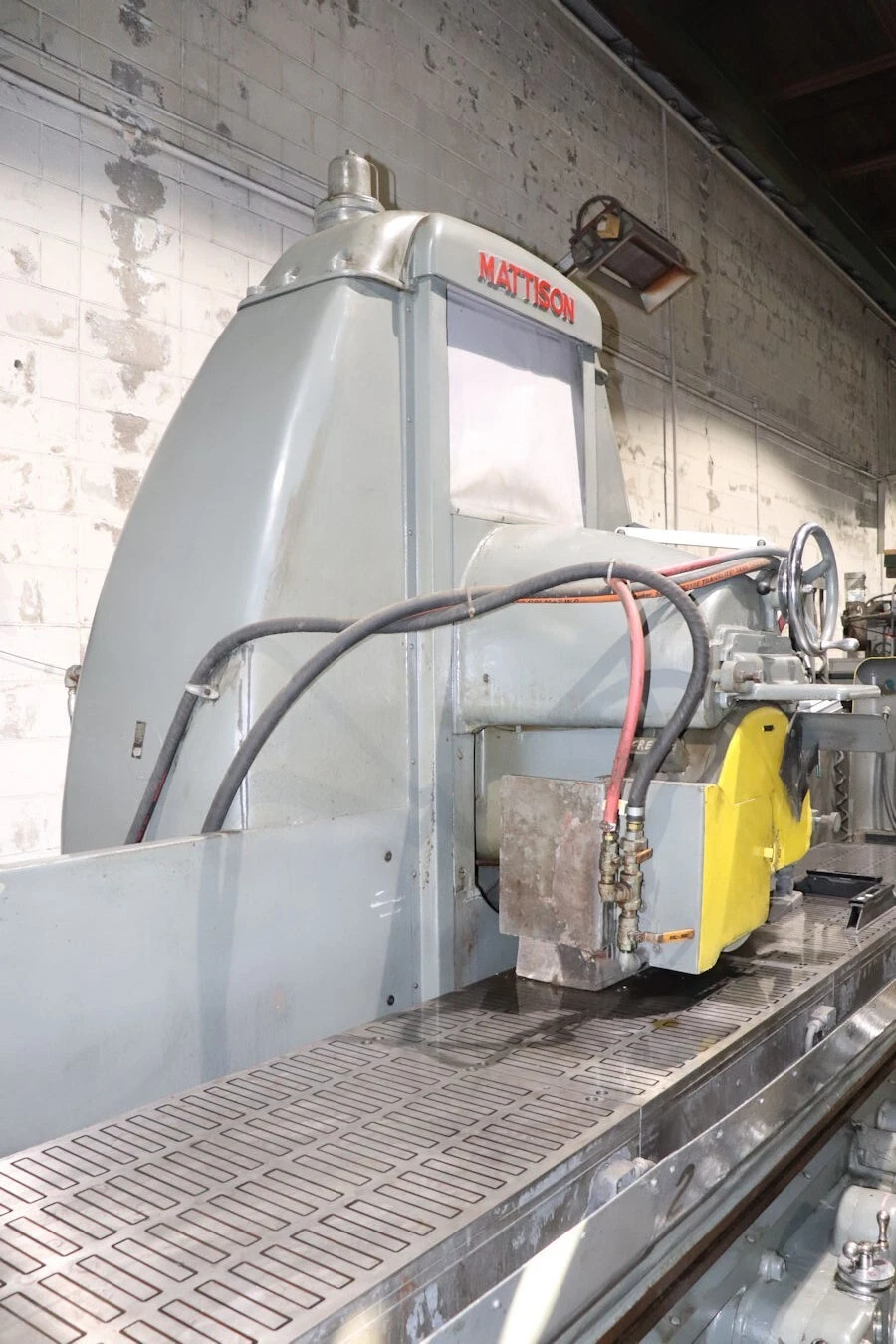 Mattison, 24" x 12' hydraulic surface grinder, (4) 24" x36" electro magnetic chucks, 20" x 3" grind wheel - Image 6