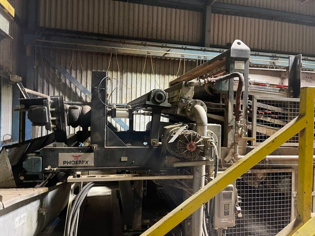 8' width x 87' L Phoenix #WX-2.5, belt filter sludge press, 536" upper belt length, 7.5 HP - Image 5