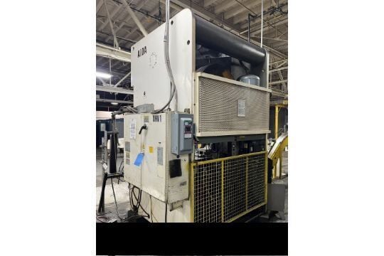 176 Ton, Aida #NC2-160(1), double crank gap frame press, 5.12" stroke, 17.72" Shut Height, 3.94" adj., 80.3" - Image 6