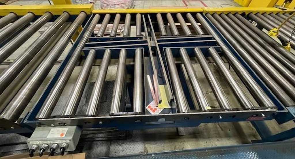 6000 lb. K & S, Banding Table, 60" OD, 2.75" roll diameter, 60.5" roll face, 48" pass line - Image 1