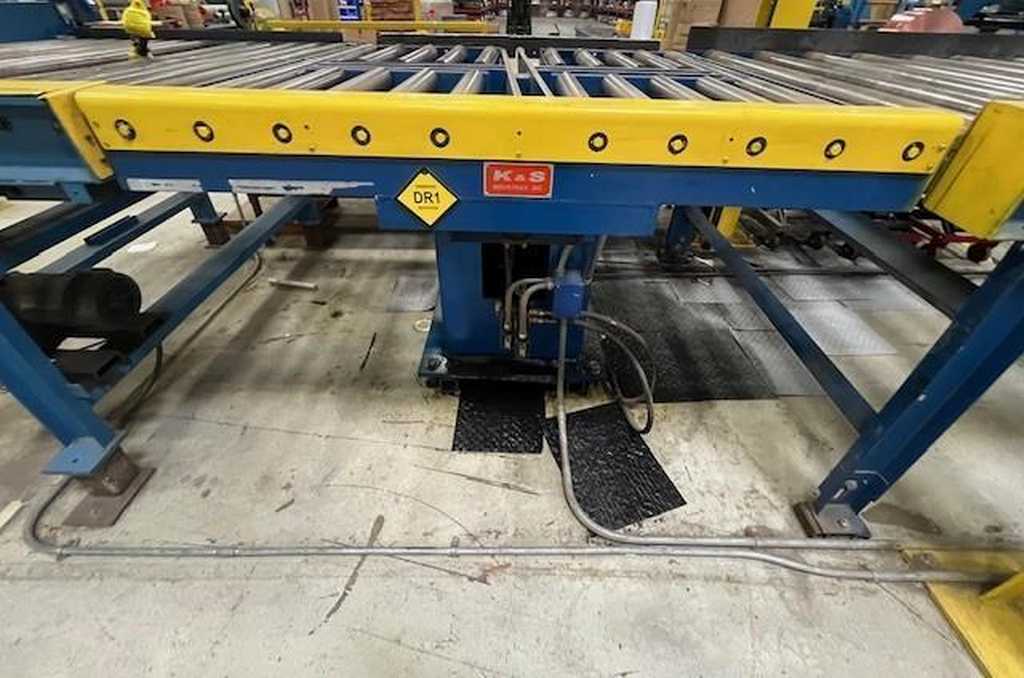 6000 lb. K & S, Banding Table, 60" OD, 2.75" roll diameter, 60.5" roll face, 48" pass line - Image 4