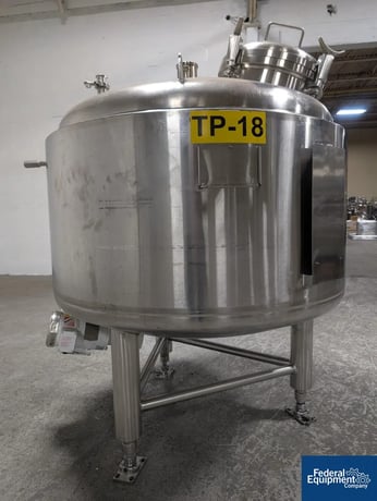 264 gallon Precision Stainless Reactor, 1000 Liter, 52" diameter x 23" straight side, 316L Stainless Steel - Image 5