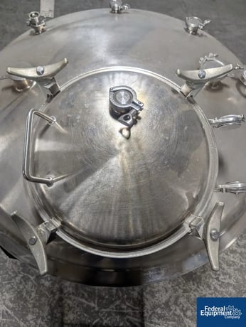 264 gallon Precision Stainless Reactor, 1000 Liter, 52" diameter x 23" straight side, 316L Stainless Steel - Image 7