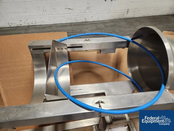 MetoLift Drum Lifter, Stainless Steel, approximately 74" lift, with drum lift attachment and funnel - Image 6