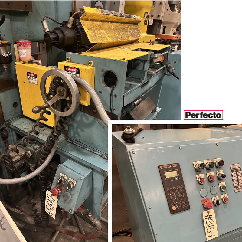 16" x .06" Perfecto #300-16, servo feed, 3" roll diameter,press mount,feed rolls w/chrome blast finish, 1993 - Image 1
