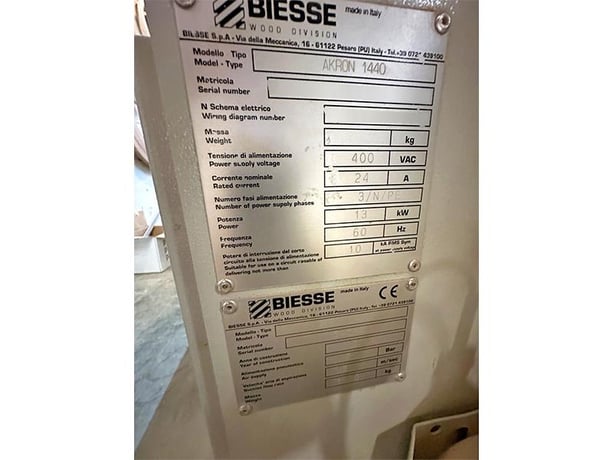 Biesse #Akron-1440, Single-Side Edgebander w/Pre-mill & Corner Rounding, 0.4-3 mm Edge thickness, 10-60 mm - Image 7
