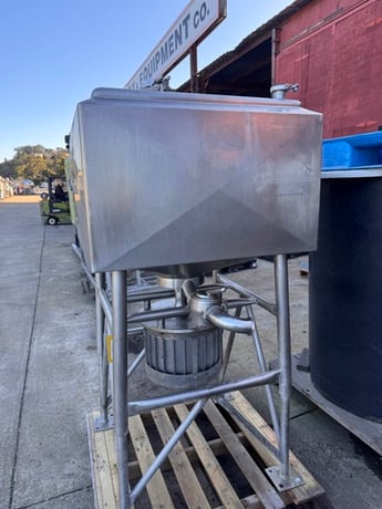 Breddo #LDDW, 100 gallon liquidifier mixer, Stainless steel, jacketed, center bottom discharge - Image 3
