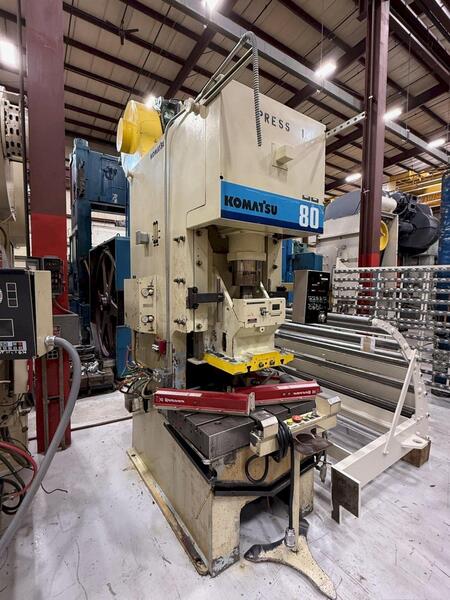 80 Ton, Komatsu #OBS-80VS, 3.94" stroke, 18" Shut Height, 3.2" adjustment, 60-120 VSPM, 1995 - Image 2