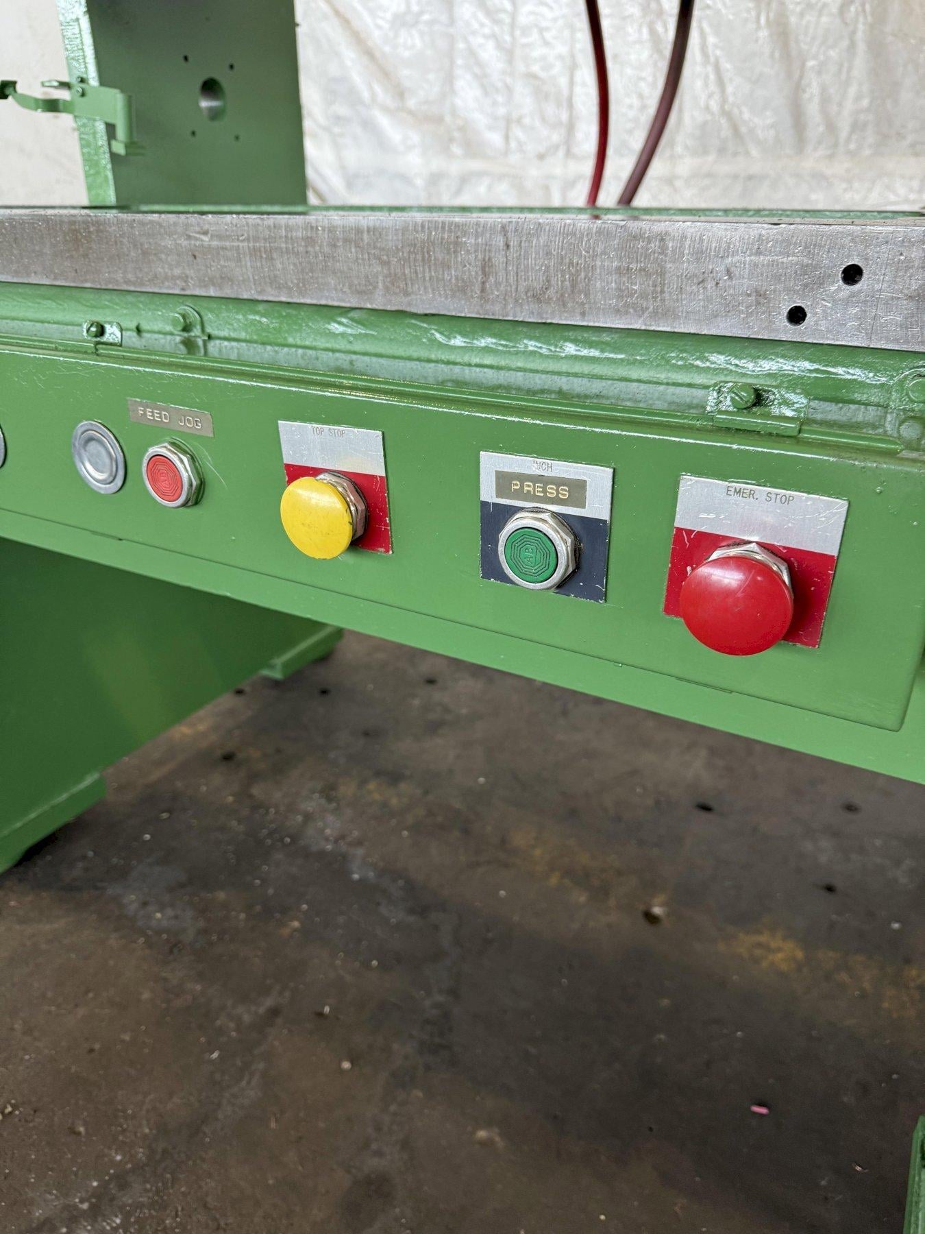 35 Ton, Bliss #C2-35, gap frame press, 2" stroke, 18" x550" bed, 12" x42" ram/slide area, air clutch & brake - Image 7