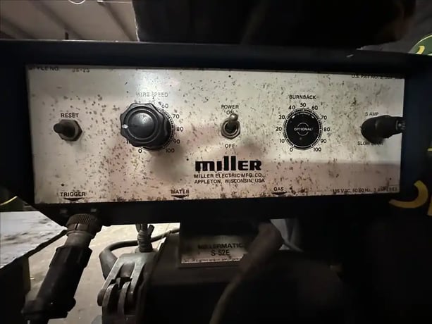 200 Amps, Miller #SCP-200C, DC arc welder with Millermatic S-52E wire feeder cart - Image 7