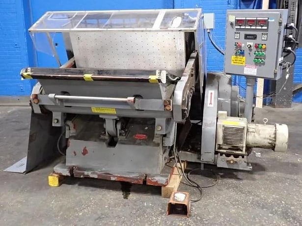 Standard #DX, clamshell die cutter, 29" x 42", heated platen, dwell timer, 3 phase, 460 V. - Image 1