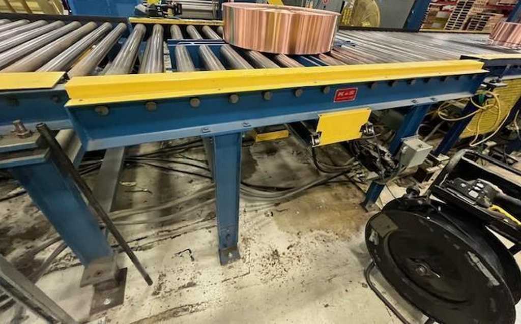 6000 lb. K & S, Banding Table, 3.5" roll diameter, 62" roll face, 90.5" conveyor length, 48" pass line - Image 3
