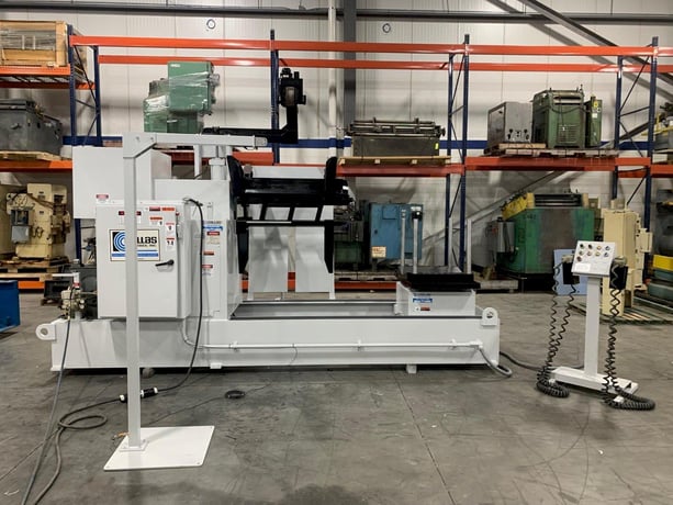10000 lb. Dallas Ind. #DPR-10,000# x 36-RH, motorized coil reel uncoiler & load car, 36" width, 60" outside - Image 3
