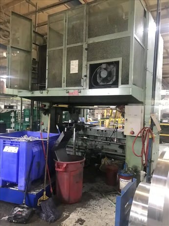 220 Ton, Aida #NCS-200(1), straight side double crank press, 5.5" stroke, 17.9" die height, 4.3" slide - Image 7