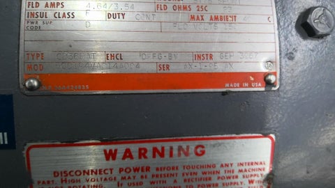 100 HP 1750 RPM General Electric 5CD194VA014A004, Frame CD368AT, 240 VA - Image 6