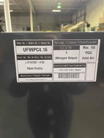 Kaeser Ultrafill 99+, High Purity Nitrogen Generator Tire Inflator 110/120 V - Image 8
