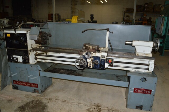 17-3/4" x 65" Clausing Metosa #C1565VS, gap bed geared head lathe, 10-5/8" socs, 10" 6-jaw, 2300 RPM, 7-1/2" - Image 1