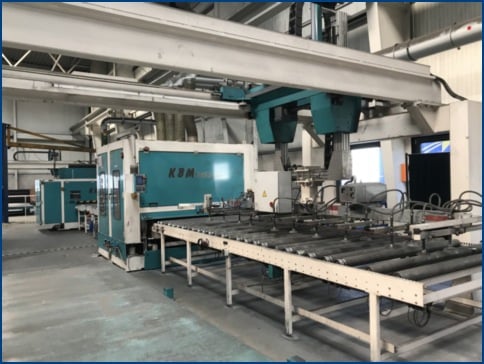 KBM, sheet to sheet grinding & brushing/sanitizing line, Siemens S7 PLC, 2009 - Image 1
