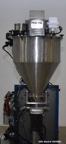 PerFil #PF-15S, servo auger filler, foot pedal operation, control panel with Mitsubishi FX PLC, Baldor AC - Image 6