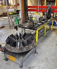 4 Stand, Custom built mini right angle rollforming line, powered uncoiler, hydraulic shear - Image 3