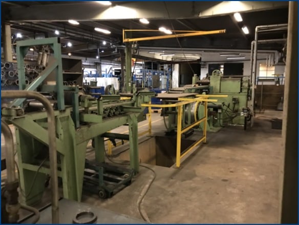 12" AKV, loop slitting line with packaging line, entry coil car, electric lift, slitting head - Image 2