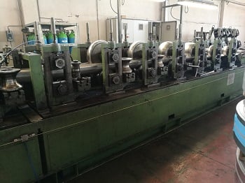 5" Olimpia #70/120 Olimpia steel laser tube mill, R to L, 5 ton single arm uncoiler, manual strip end welder - Image 6