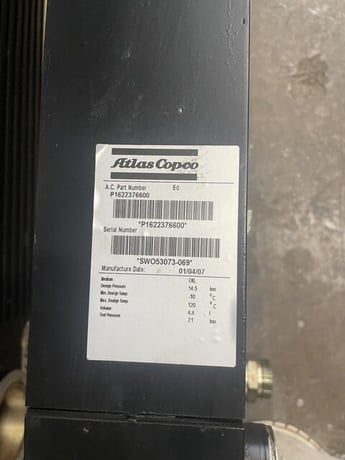 cooler for oem Atlas Copco #GA55+, vertical rotary screw air compressor cooler ONLY - Image 2