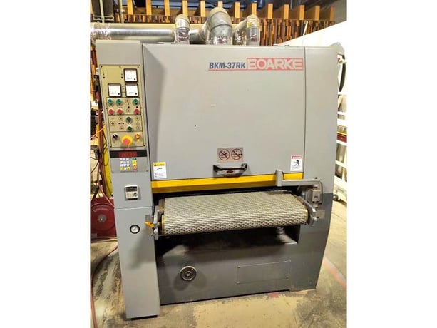 37" x 75" Holz-Her Boarke #BKM-37RK, abrasive belt sander, 9-45 FPM, 6-1/4" diameter, 20 HP motor, emergency - Image 1