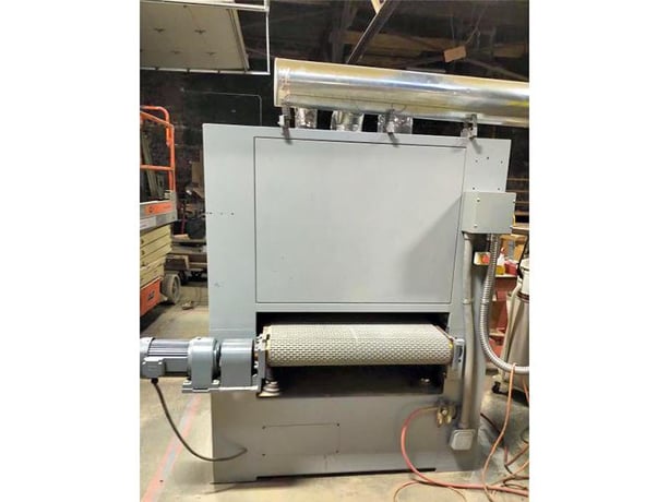 37" x 75" Holz-Her Boarke #BKM-37RK, abrasive belt sander, 9-45 FPM, 6-1/4" diameter, 20 HP motor, emergency - Image 4