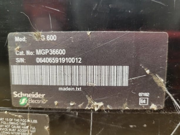 600 Amps, Square D, MGP36600, Bolt-On Circuit Breaker 600A 600VAC 3P - Image 7