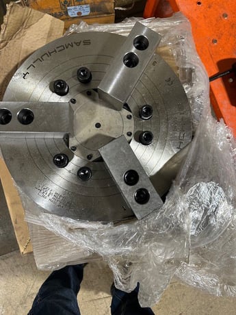 18" Samchully #HCH-18, hydraulic chuck, 3-jaw, 6.5" bore, 2024 - Image 1