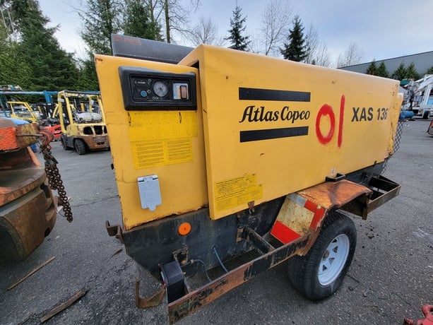 286 cfm, 101 psi, Atlas Copco #XAS136DD-AS-F AC-LEG, portable diesel air compressor, 2006 - Image 4