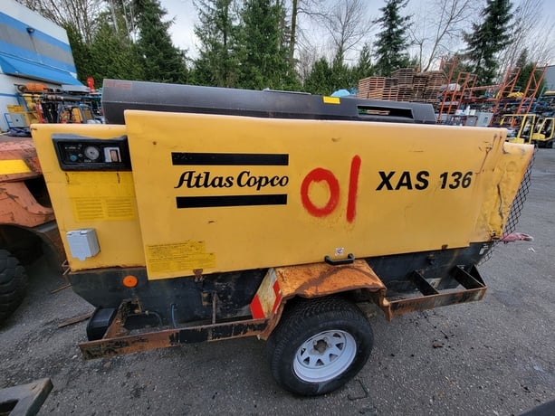 286 cfm, 101 psi, Atlas Copco #XAS136DD-AS-F AC-LEG, portable diesel air compressor, 2006 - Image 5